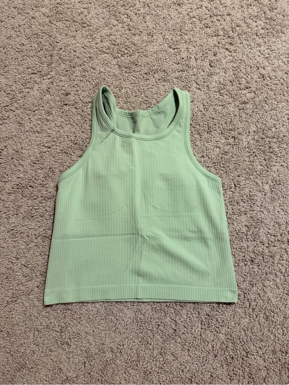 Lululemon Ebb to Street Women’s Light Green Racerback Ribbed Tank Top Size 6